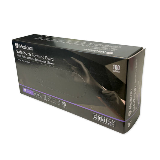 SAFETOUCH ADVANCED GUARD - BLACK NITRILE GLOVES