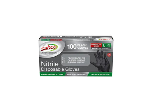 SABCO - BLACK NITRILE GLOVES