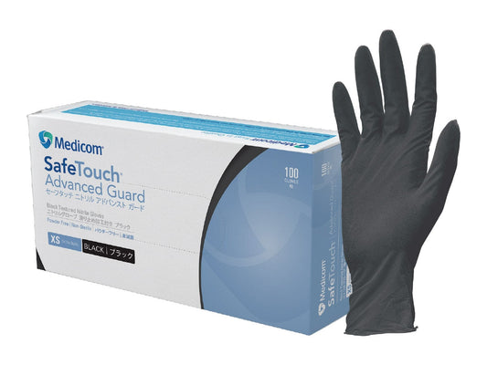 SAFETOUCH ADVANCED GUARD - BLACK NITRILE GLOVES