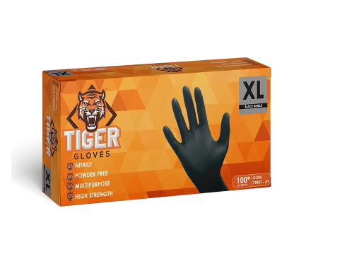 Nitrile black gloves - Tiger